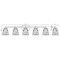 Z-Lite Analia Vanity, 5-Light, 45.75 In.W x 7.5 In.L x 9.25 In.H, Matte Black/Clear Ribbed 1101-5V-MB - alternate 8